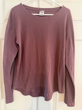 PINK Victoria's Secret Waffle Knit Top in Mauve